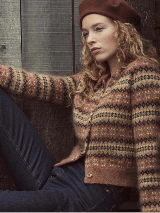 Doen Sweaters - New! Dôen Natia Cardigan Galway Fair
Isle Size Small
